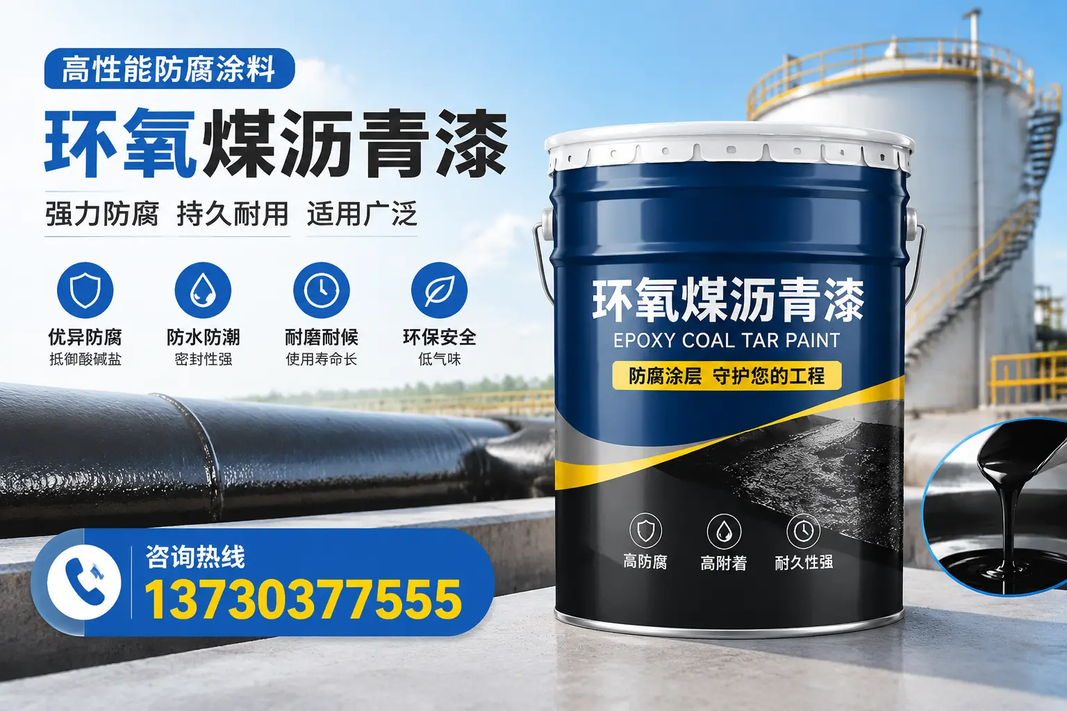 环氧煤沥青漆的耐久性分析，适合肃宁的使用场景